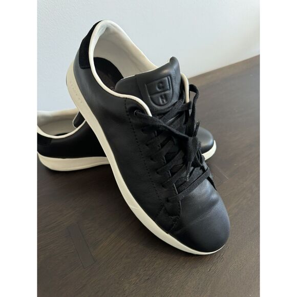 Cole Haan GrandPro Rally Men's 9 Black Shoes Sneakers Leather Tennis Lightweight - Picture 2 of 6